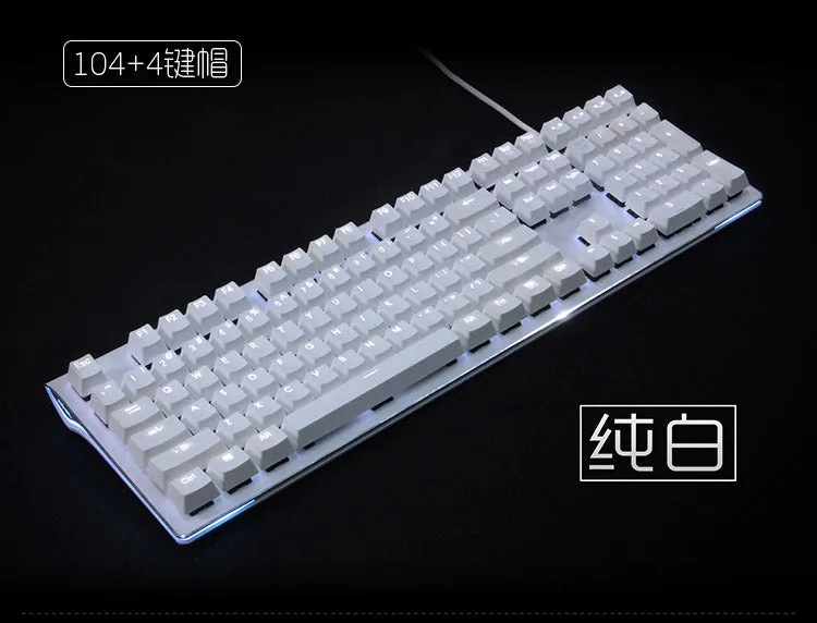 Capturer Backlit Doubleshot PBT Keycap Set Durable Shine-Through Legends OEM profile Compatible with Cherry MX 104 87 GH60poker