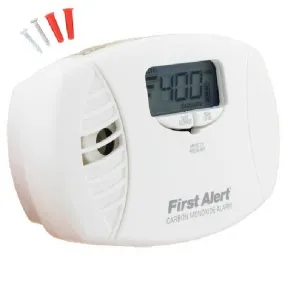 Carbon Monoxide Alarm with Backlit Digital Display and Battery Backup