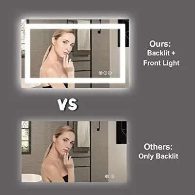 Cheval Glasses LED Backlit Wall Mirror with Touch Sensor/Light Mirror/LED Mirror -(18 x 24 inches Size) | Made in India