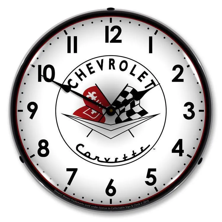 Chevrolet Corvette Backlit LED Clock