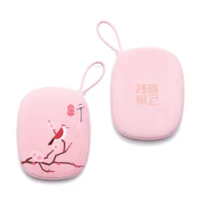 Chinese Style Floral Velvet Skin USB Portable Charger Power Bank Hand Warmer