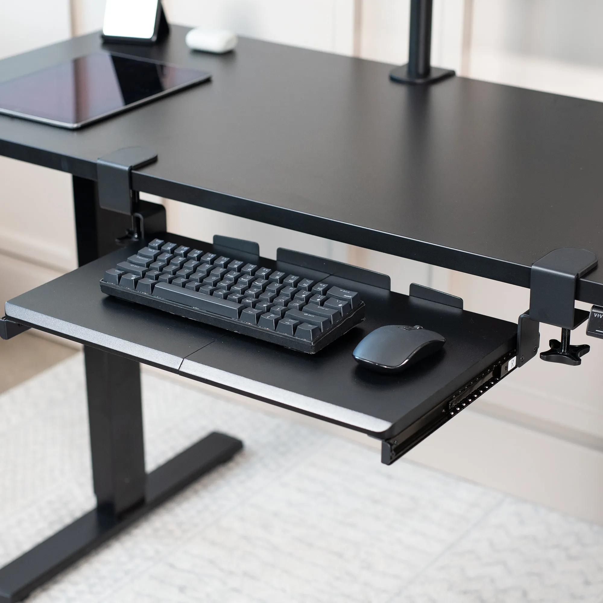 Clamp-on Compact Keyboard Tray