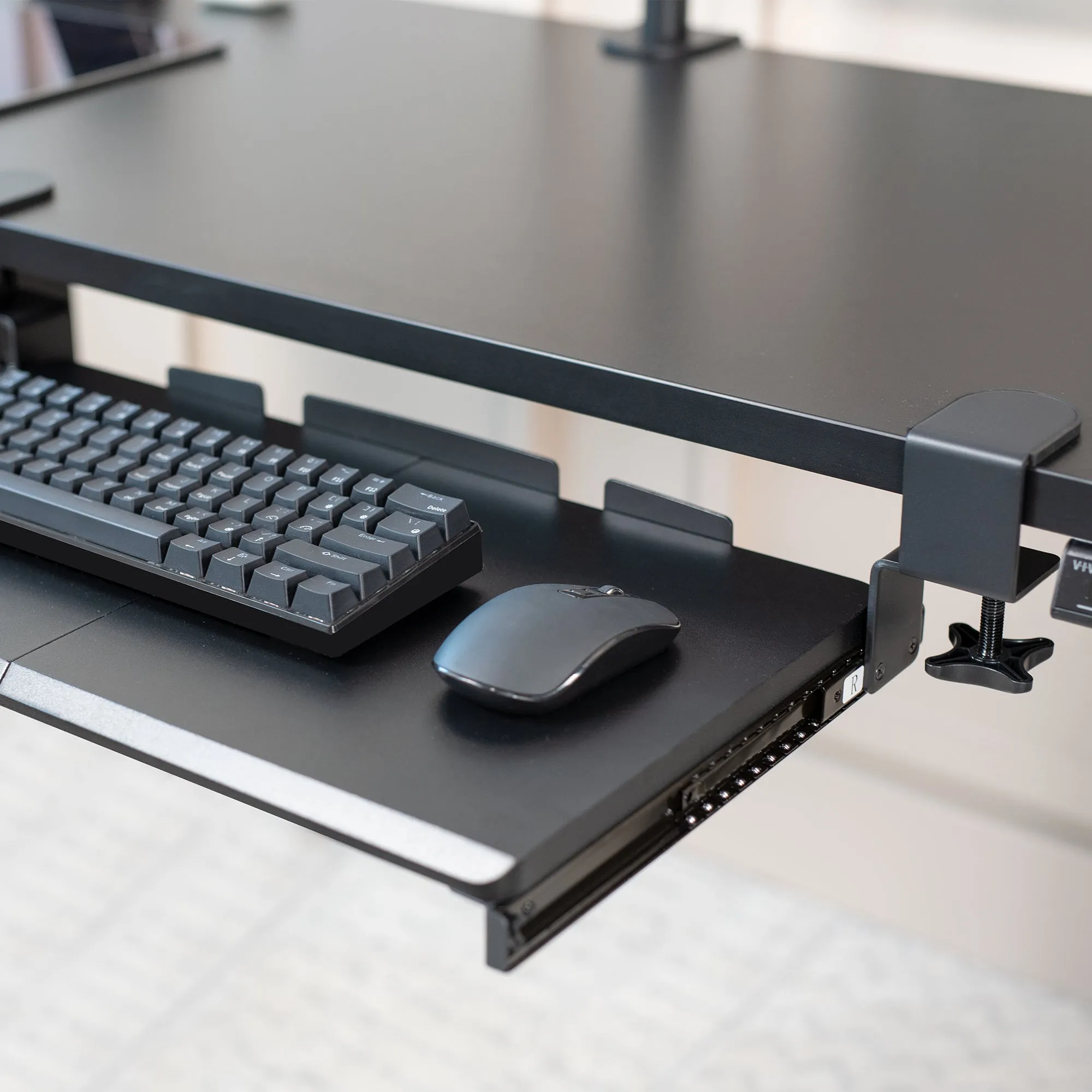 Clamp-on Compact Keyboard Tray