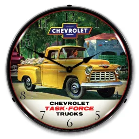 Collectable Sign and Clock - 1955 Chevrolet Truck Task Force Clock