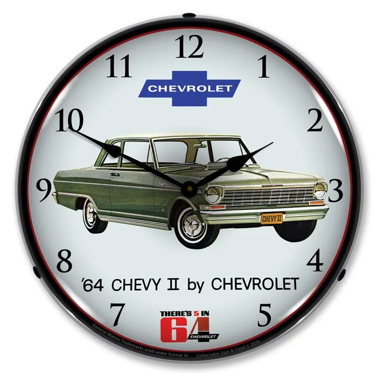 Collectable Sign and Clock - 1964 Chevy II Nova Clock