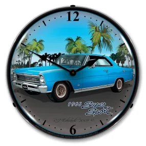 Collectable Sign and Clock - 1966 Nova (blue) Clock