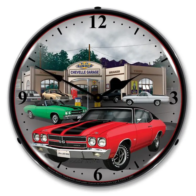 Collectable Sign and Clock - 1970 Chevelle Clock