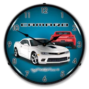 Collectable Sign and Clock - 2014 SS Camaro Summit White Clock