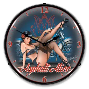 Collectable Sign and Clock - Asphalt  Alice Clock