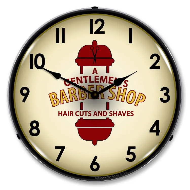 Collectable Sign and Clock - Barber Shop 2 Clock