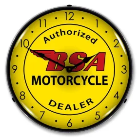 Collectable Sign and Clock - BSA Motorcycle Clock