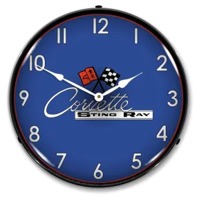 Collectable Sign and Clock - C2 Corvette Clock