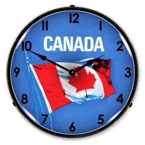 Collectable Sign and Clock - Canadian Flag Clock