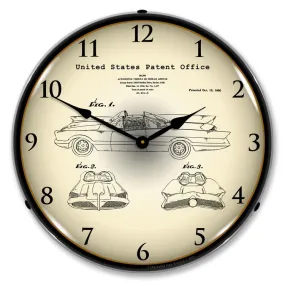 Collectable Sign and Clock - George Barris Batmobile 1966 Patent Clock