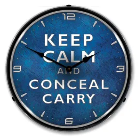 Collectable Sign and Clock - Keep Calm Conceal Carry Clock