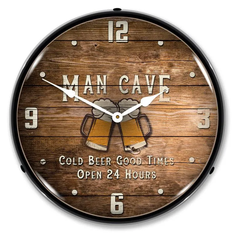 Collectable Sign and Clock - Man Cave Clock