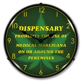 Collectable Sign and Clock - Marijuana Dispensary Clock