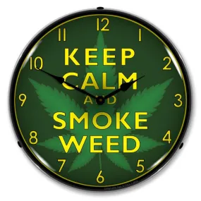 Collectable Sign and Clock - Marijuana  Keep Calm Clock