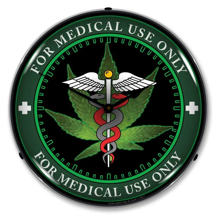 Collectable Sign and Clock - Medical Marijuana Clock