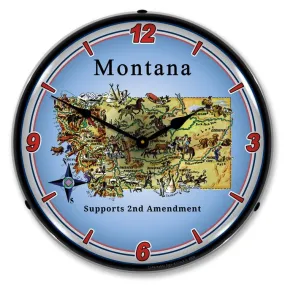 Collectable Sign and Clock - Montana Supports the 2nd Amendment Clock