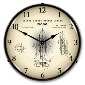 Collectable Sign and Clock - NASA Space Shuttle 1975  Patent Clock