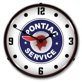 Collectable Sign and Clock - Pontiac Service Clock