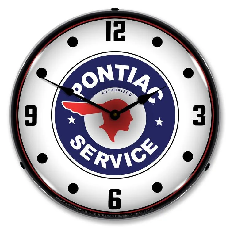 Collectable Sign and Clock - Pontiac Service Clock