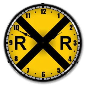 Collectable Sign and Clock - Railroad Crossing Clock