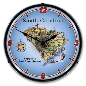 Collectable Sign and Clock - South Carolina Supports the 2nd Amendment Clock