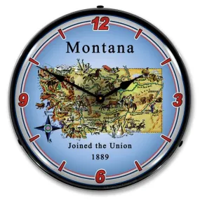 Collectable Sign and Clock - State of Montana Clock