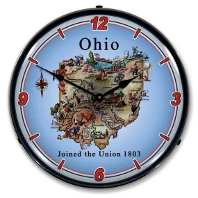 Collectable Sign and Clock - State of Ohio Clock