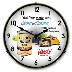 Collectable Sign and Clock - Veedol Motor Oil Clock