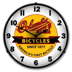 Columbia Bikes Backlit LED Clock