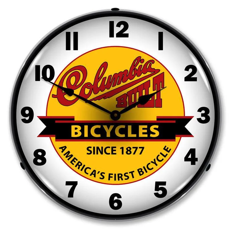 Columbia Bikes Backlit LED Clock