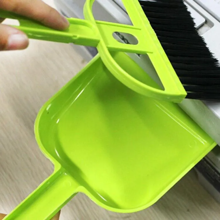 Compact Desktop Car Cleaning Brush and Dustpan Set