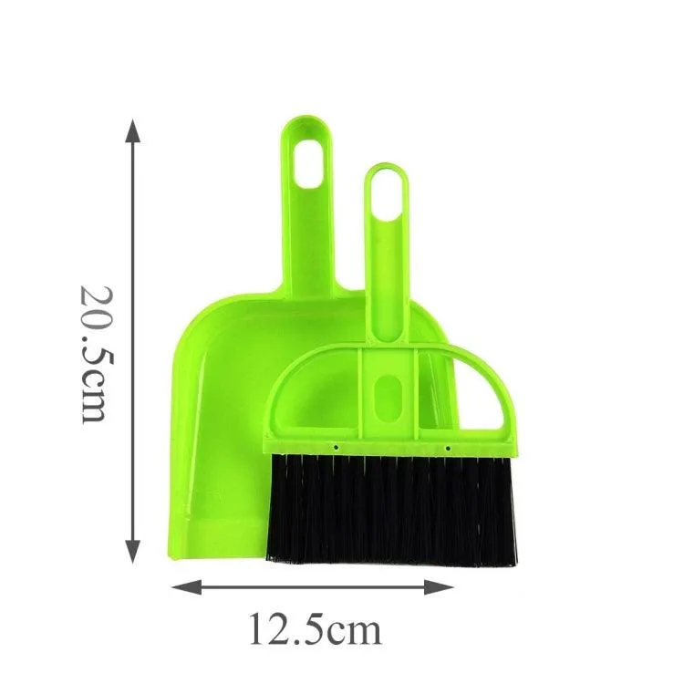 Compact Desktop Car Cleaning Brush and Dustpan Set