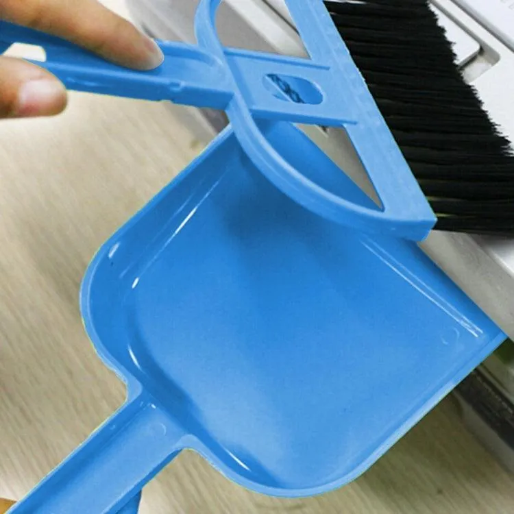 Compact Desktop Car Cleaning Brush and Dustpan Set