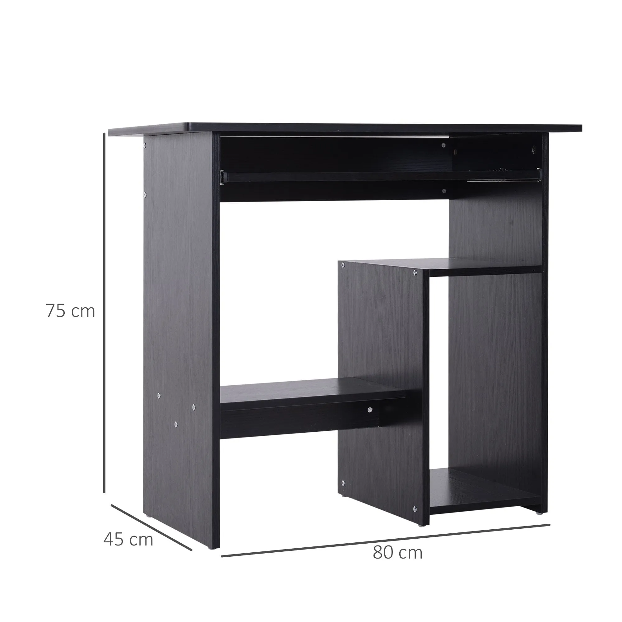 Computer Desk, 73.5H cm-Black