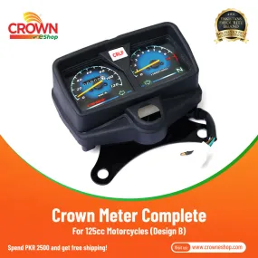 Crown Meter Complete Design B for 125cc Motorcycles