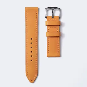 Custom Made VegTan Leather Watch Strap - Sunflower