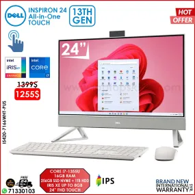 Dell Inspiron 24 I5420-7166WHT-PUS Core i7-1355u Iris Xe 24" Aio Desktop Computer Offer (Brand New)