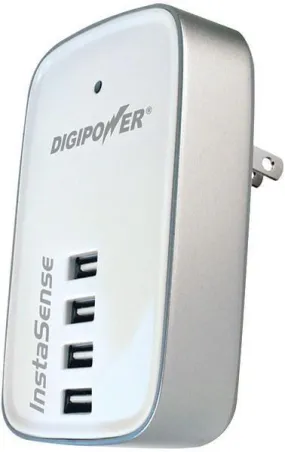 DIGIPOWER ACD-400I InstaSense 4.2-Amp 4-Port USB Travel Wall Charger