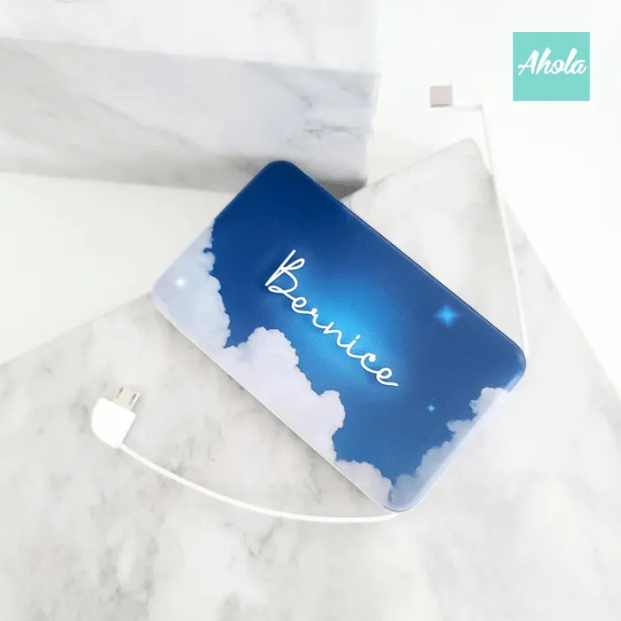 【Dreamy Sky】Portable Power Bank with built-in wire 內置線便攜式差電器