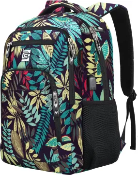 Durable Tropical Blue Multi Use Laptop USB Backpack