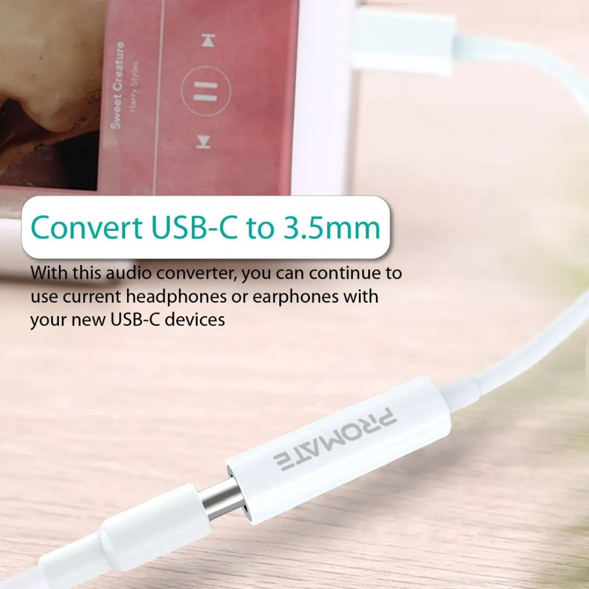 Dynamic Stereo USB-C to 3.5mm AUX Adapter