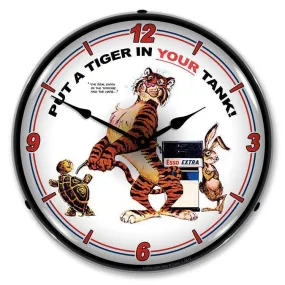 Esso Tiger Backlit LED Clock