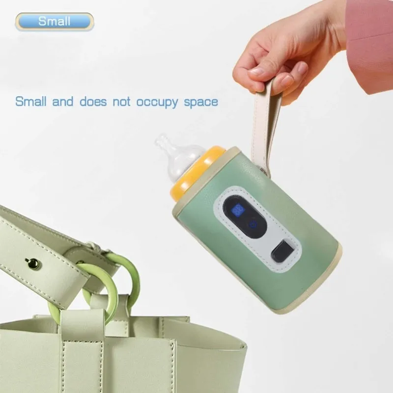 Feeding Bottle Heat Keeper Travel Warmer Cover Formula Milk Water USB Heater