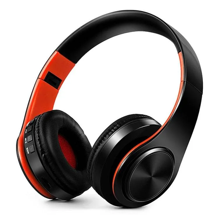 Foldable Wireless Bluetooth Headphones with Superior Stereo Sound and Microphone Support