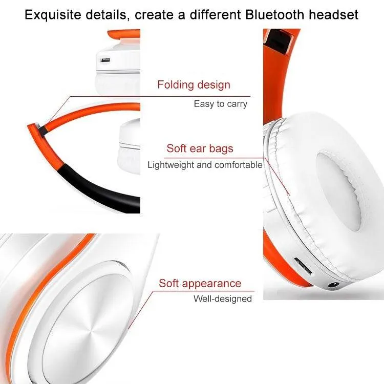 Foldable Wireless Bluetooth Headphones with Superior Stereo Sound and Microphone Support