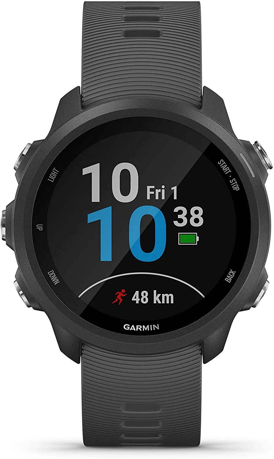 Garmin Forerunner 245 GPS Running Smartwatch (010-02120-00, Blue/Khaki/Lime)